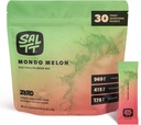 SALTT Electrolytes en poudre Mélange de boissons aromatisées - Mondo Melon - 30 paquets d'hydratation - Magnésium, potassium, sodium, minéraux traces - Zéro sucre et sans gluten - Essentiels de voyage