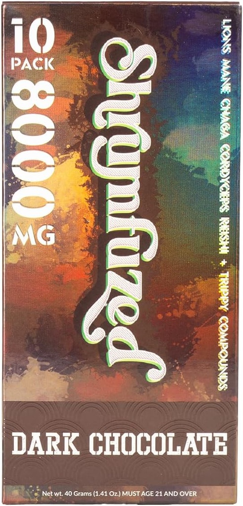 Proprietaire Nootropic Gummy 8000mg - Lion's Mane, Reishi, Chaga, et Cordycep Nootropic Tripee Mélange de champignons (10, chocolat noir)