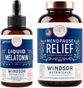 BOTANIQUES DE WINDSOR Ménopause Multivitamine et mélatonine liquide 3mg - Ensemble de soutien à la santé des femmes
