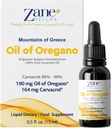 Zane Hellas 190 mg Origan Oil-164 mg Carvacrol par portion-4 gouttes par jour. Huile 100% grecque non diluée d'Origan. 86%-90% Min Carvacrol. Probablement la meilleure huile d'origan dans le monde. 0,5 fl. oz.- 15ml.