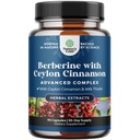 Balancing Berberine Plus 1200mg par complexe de service - Antioxydant Berberine avec Ceylan Capsules de cannelle Plus Extrait de chardon de lait Silymarin - PK actif pour la santé cardiaque 90 Capsules