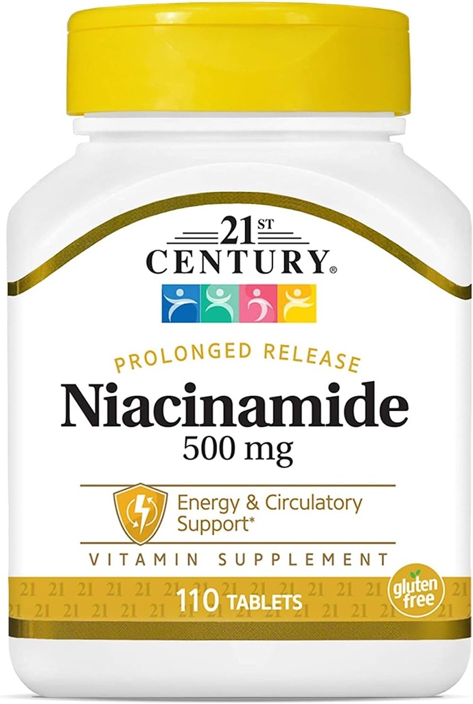 21st Century Niacine 500 Mg Capsules sans flush, 110-Count (paquet de 3)