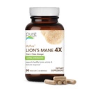 ESSENCE PURE LABS MyPure Lion's Mane 4X - Ultra Strength Cerveau Supplément avec 6:1 Extrait d'eau chaude et 10:1 Extrait pour la santé cognitive, Focus, Mémoire et Clarté mentale, 30 Capsules