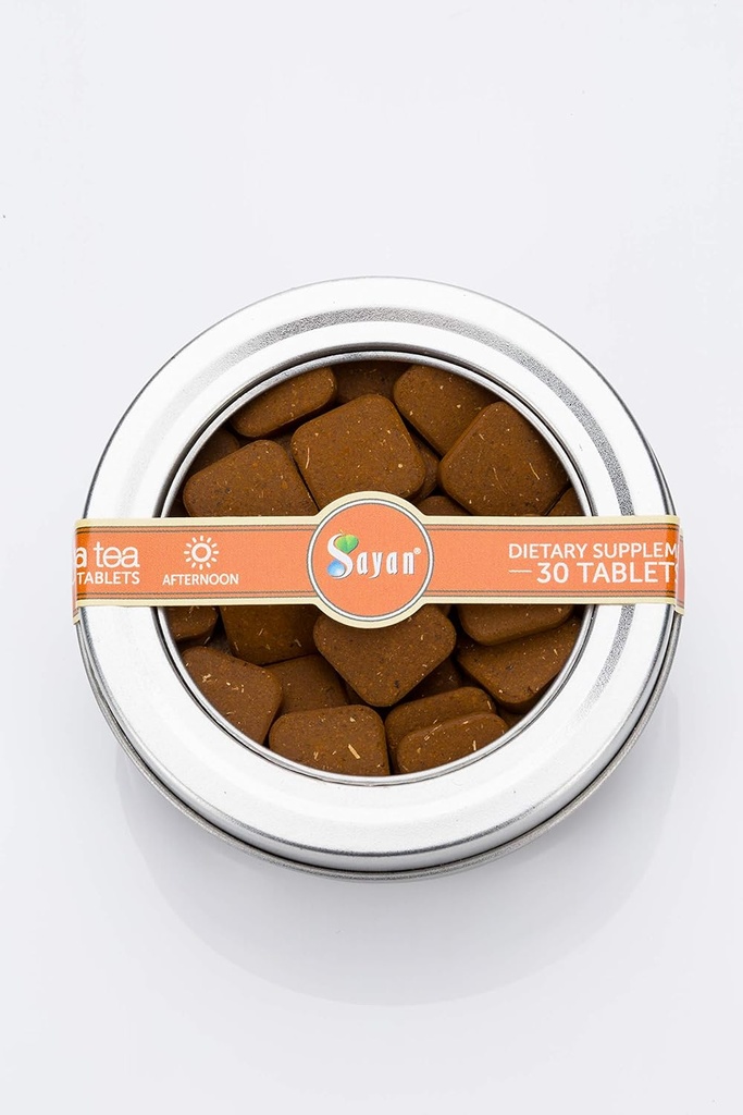 Après-midi Sayan Sibérie Thé instantané Chaga Champignon avec racine Reishi+Ginger(30 Pcs) Harvested sauvage, mélange Premium Raw+Extract – Antioxydant naturel pour le support immunitaire