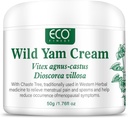 Crème de Yam sauvage WFDL pour l'équilibre hormonal, Crème de Yam biologique avec Chasteberry, Aloe & Vitamine E pour le soulagement de la ménopause, adoucit les sueurs nocturnes et les éclairs chauds, les éboulements d'humeur de facilité (1.76 OZ)