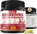 2 Pack 1500mg Liposomale Berberine HCL avec Melon Ceylan Cinnamon Bitter, Suppléments Biologique Berberine Complexe avec Feuille de Banane, Supports Immune & Digestion - Vegan 240 Capsules