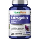 NusaPure Astragalus 20:1 Extrait, 300 mg équivalent à 6 000mg par portion, 200 Capsules de Veggie, Non-OGM et Bioperine