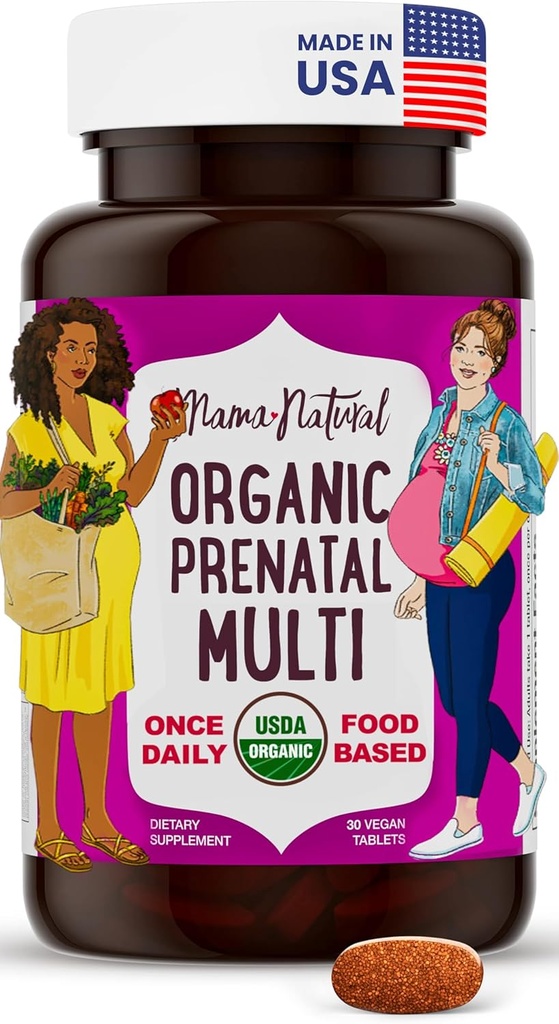 Mama Vitamines prénatales biologiques naturelles pour les femmes Vegan (30 portions)