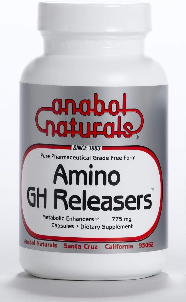 Anabol Naturals Amino GHReleasers Supplément Acid Amino pré-entraînement – MetaboEnhancer avec L-Glutamine et L-Arginine pour Lean Muscle, 500 Capsules