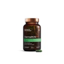 Supplément Derma-Iron pour les femmes et les hommes - pilules de construction de sang de fer pour les cheveux et la peau avec collagène et vitamine C naturelle, fer faible et ferritine, cheveux éclaircissants, support de perte de cheveux