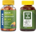 Noor Vitamines Ensemble Gummy adulte - Suppléments de vitamines halales - 2 bouteilles
