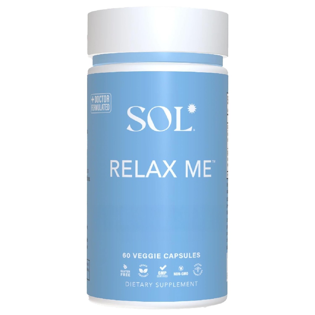 Relax Me - Relaxing Relief naturel pour le stress, la tension et l'inquiétude - 15x Plus efficace - Support de l'humeur, Relaxez l'esprit et le corps - Suppléments pour les adultes - Non-Souffrance - 60 Capsules végétariennes