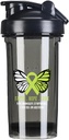 Papillon Lymphome non hodgkinien Sensibilisation au cancer 18 Once Shaker Bottle Drink Mixer Anti-fuite Pré-entraînement La protéine Shakes Repas Shakes Bottles 500ML/18 Oz Black&-3&-3