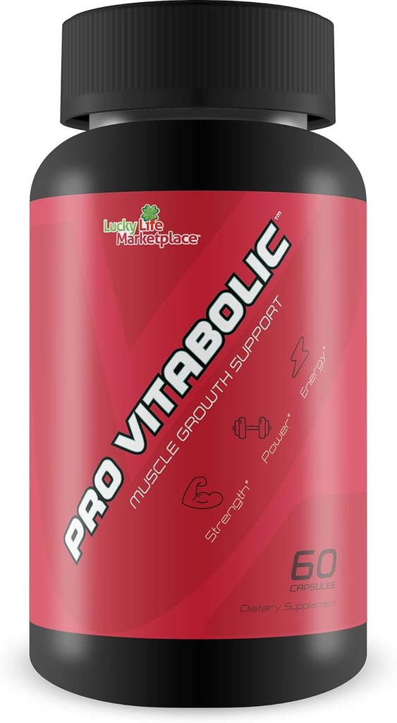 Pro Vitabolic - Soutien à la croissance musculaire - Améliore la puissance, la force, l'endurance et l'énergie - Pompe musculaire explosive pour gros gains - Aide à la livraison d'oxygène et de nutriments aux muscles - L-Arginine et L-Citrulline