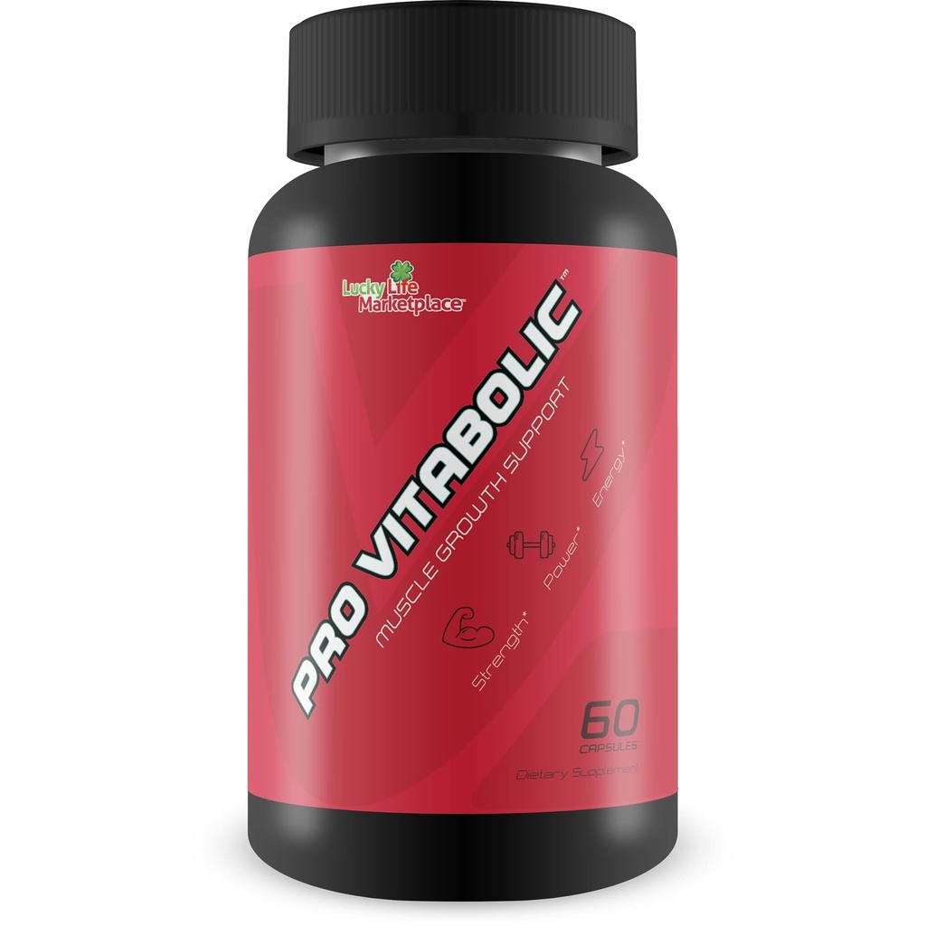 Pro Vitabolic - Soutien à la croissance musculaire - Améliore la puissance, la force, l'endurance et l'énergie - Pompe musculaire explosive pour gros gains - Aide à la livraison d'oxygène et de nutriments aux muscles - L-Arginine et L-Citrulline