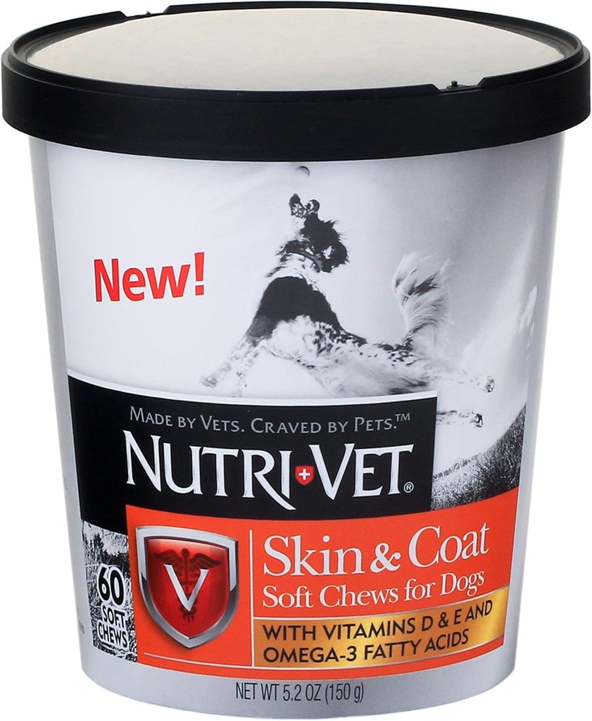 Nutri-Vet Healthy Skin and Coat Soft Chew, 60 Count