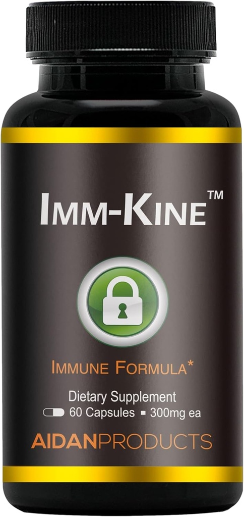 Supplément de soutien immunitaire avancé Imm-Kine, Beta Glucans, Immunostimulateur propriétaire Postbiotique, 60 Capsules