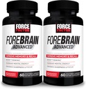 FORCE FACTOR Forebrain Advanced, 2-Pack, Brain Booster, Supplément Cerveau pour le soutien de la mémoire, Concentration, Focus, Thinking et l'énergie mentale, ingrédients puissants qui fonctionnent rapidement, 120 capsules