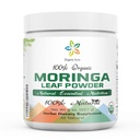 Certified Bio Moringa Leaf Powder-8Oz. USDA Certified Organic. Augmente naturellement l'énergie, le métabolisme et l'immunité. 100% pur et cru. Superfood vert entier. Pas d'OGM, sans gluten.
