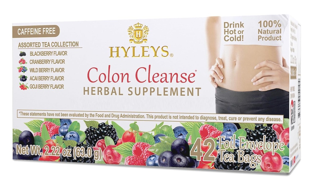 Hyleys Colon Nettoie les saveurs assorties de thé - 42 sachets de thé (12 pack - 504 sachets de thé Total)