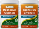 Meilleure poudre de glycinate de magnésium naturel - 1 livre (1 LB (paquet de 2))
