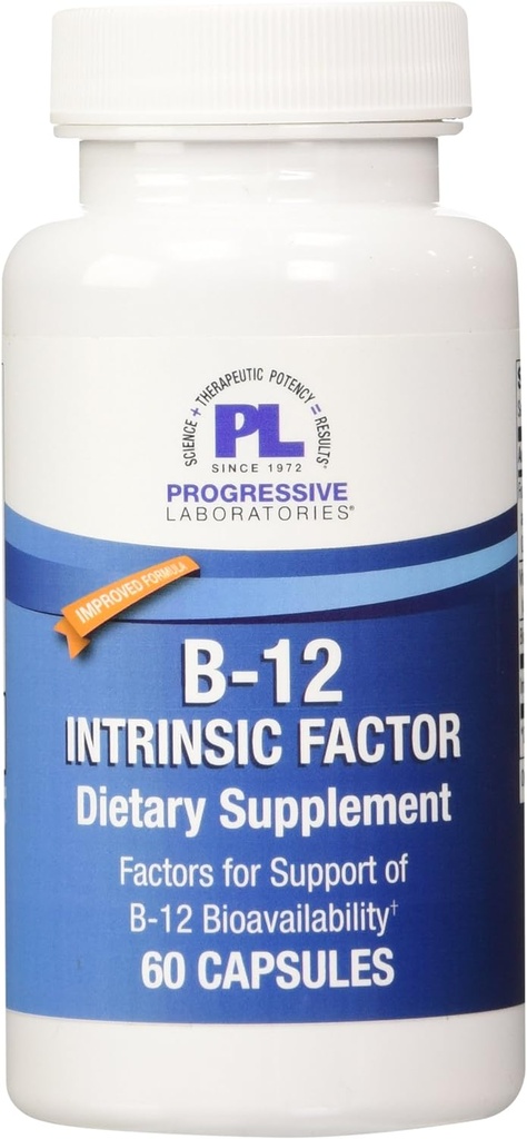 Progressive Labs B-12 Intrinsic Factor Supplement, 60 Count