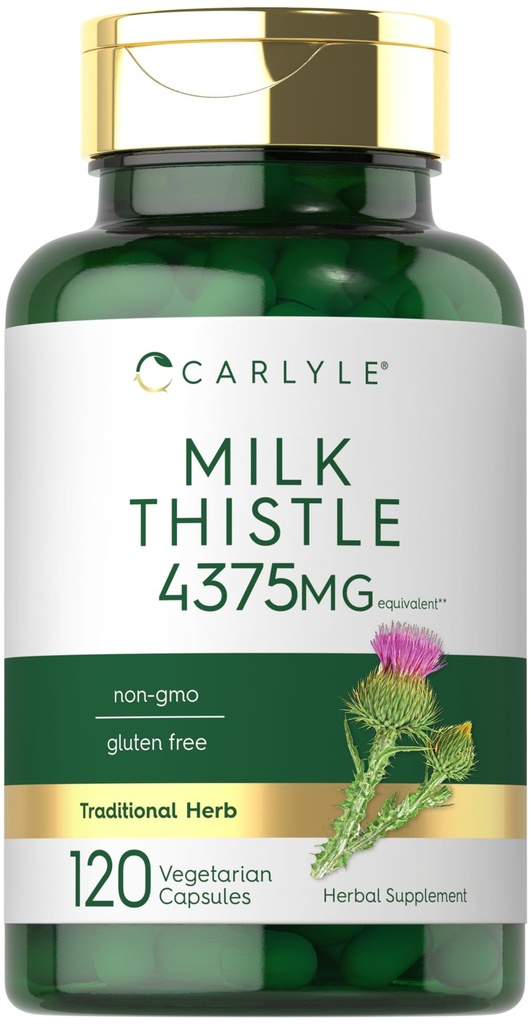 Carlyle Lait Thistle Supplément de 120 capsules Extrait de haute puissance