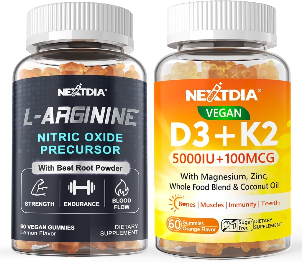 Gommies de vitamine D3 K2 + L d'arginine