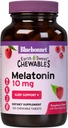 BlueBonnet Nutrition EarthSweet Melatonin 10 mg à action rapide Dissolve la nuit Relaxation et repos pour le sommeil - Aide au sommeil - Sans gluten, végétalien - Arôme framboise - 120 comprimés à croquer