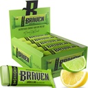 Braven Bar Lemon Lime Energy Bars (1,59 oz, paquet de 20) – Bouchées d'énergie avec 5g de protéines – collations d'énergie sur le trajet pour la course, la randonnée et le sport - collations sans gluten pour un renforcement énergétique durable