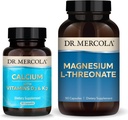 Dr Mercola Magnésium L-Thréonate et Calcium avec D3 et K2, 30 portions, supplément alimentaire, santé osseuse, non-OGM