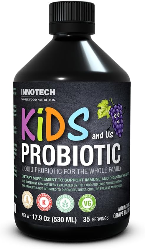 INNOTECH Nutrition: Les enfants et nous Probiotique liquide, Saveur de raisin - 530 ml