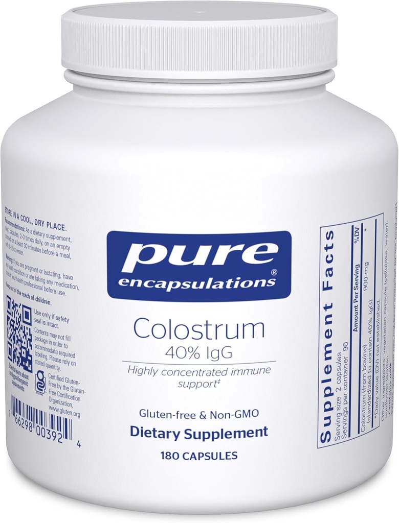 Encapsulations pures Colostrum 40% IgG Support immunologique hautement concentré