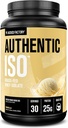 Jacked Factory Authentic ISO Whey Protein Isolate Powder - Low Carb, Non-GMO Muscle Building Protein w/No Fillers, Post Workout Recovery - 30 Servings, Vanilla