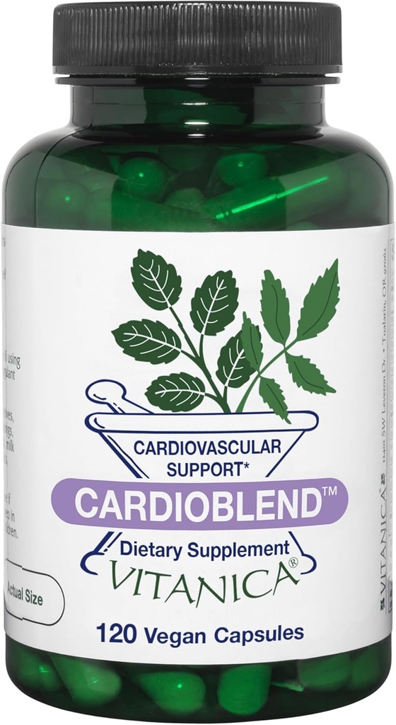 Vitanica CardioBlend, Soutien cardiovasculaire, Vegan, 120 Capsules