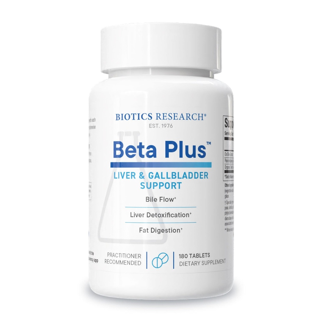 Recherche en biotique Beta-PlusTM Nutritional Ox Bile Salts Supplément enzymes digestifs pour la production de bile pour aucun Gallbladder-supporte la fonction globale du foie, aide la digestion des graisses, fournitures Betaine 180 Tabs