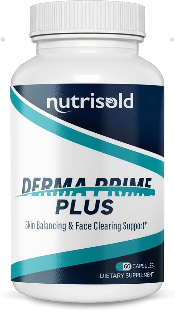 Derma Prime Plus - Soutien de l'équilibre cutané et de la compensation faciale I Supplément antivieillissement I pour la peau lisse claire, cheveux et ongles sains J'améliore la santé de la peau I Complexe rajeunissant I (1)