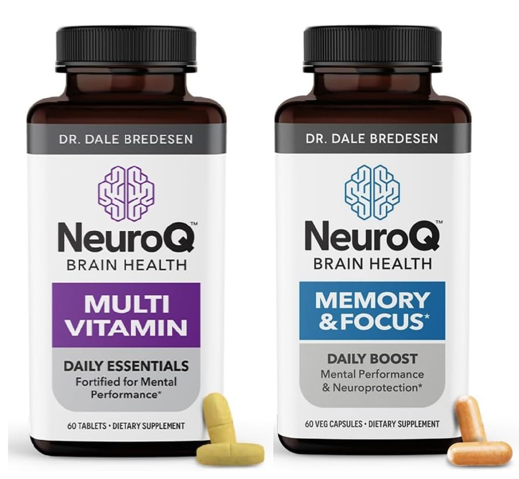 LifeSeasons NeuroQ Mémoire et focus avec multivitamine - Boosts Performance cognitive et santé de la fonction cérébrale - Soutienne l'immunité - 120 Capsules