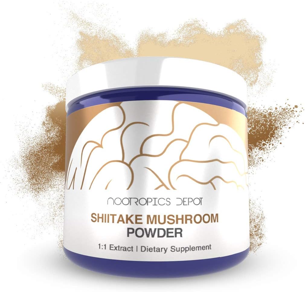 Poudre de champignons Shiitake 60 grammes Extrait du corps entier de fruits