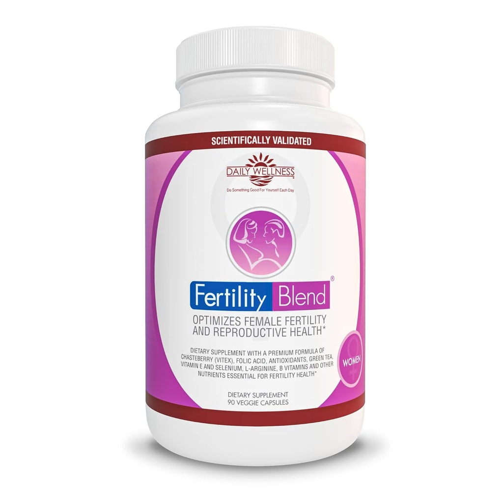 Suppléments de fertilité pour les femmes - Pills de fertilité naturelle Aide à la conception, réglementer les hormones et le cycle, l'ovulation d'équilibre/Vitex, acide folique, antioxydants 90 capsules de légumes, 30 jours d'approvisionnement