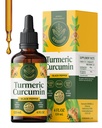 HERBAMAMA gouttes liquides en curcuma - Végétalien Immune, Digestive & Mobility Support avec Curcumine en curcuma avec extrait de peppe noir - Supplément antioxydant non-OGM, sans alcool et sans sucre - Approvisionnement de 56 jours