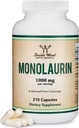 Monolaurin Immune Supplément de soutien 1000mg par portion, 210 Capsules (Vegan Safe, non-OGM, sans gluten) Immune Booster pour adultes, Système immunitaire Défense par Double Wood
