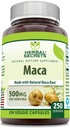 Secrets à base de plantes Maca 500mg 250 Capsules de légumes