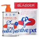 Native Pet Dog UTI Traitement sur le comptoir et l'huile de poisson pour chiens pour soutenir la peau démangeaison + la mobilité