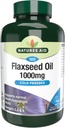 Natures Aid Huile de lin 1000mg pressé à froid (Omega 3, 6 + 9) 180 capsules. Convient aux végétariens.