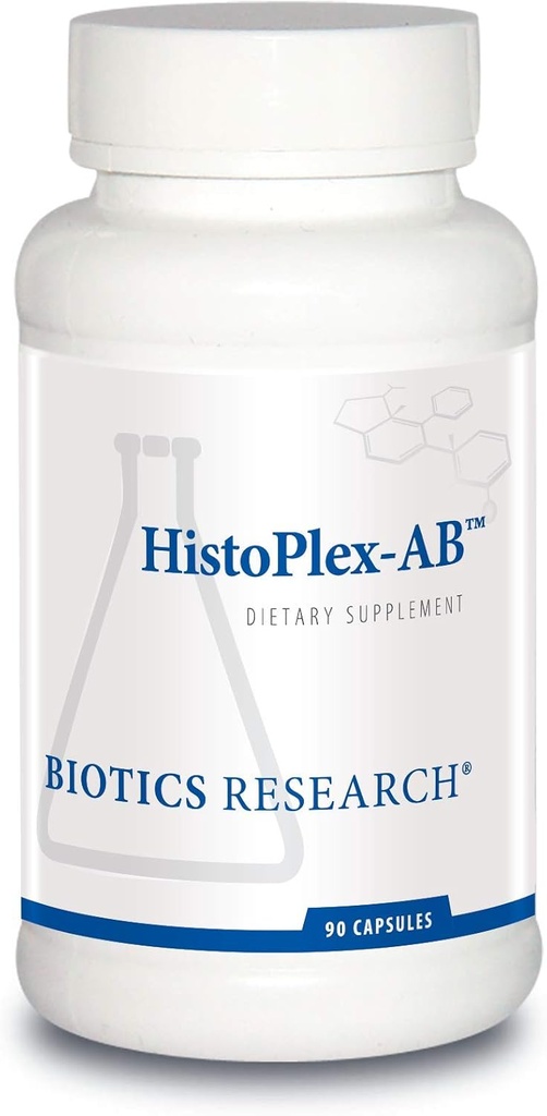 Recherche en biotique HISTOPlex-ABTM– Anti-Histamine naturelle, Soutien immunitaire, Buster allergologique, Respirer plus facile, puissant mélange botanique 90 capsules