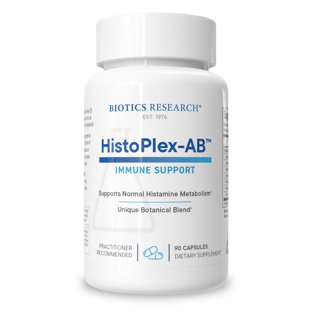 Recherche en biotique HISTOPlex-ABTM– Anti-Histamine naturelle, Soutien immunitaire, Buster allergologique, Respirer plus facile, puissant mélange botanique 90 capsules