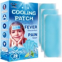 20 Feuilles Easye Kid Fever Patchs pour les enfants Fever Discomfort & Pain Relief, Relief Relief Fever Relief, Soothe Céphalée Douleur, Pack de 20