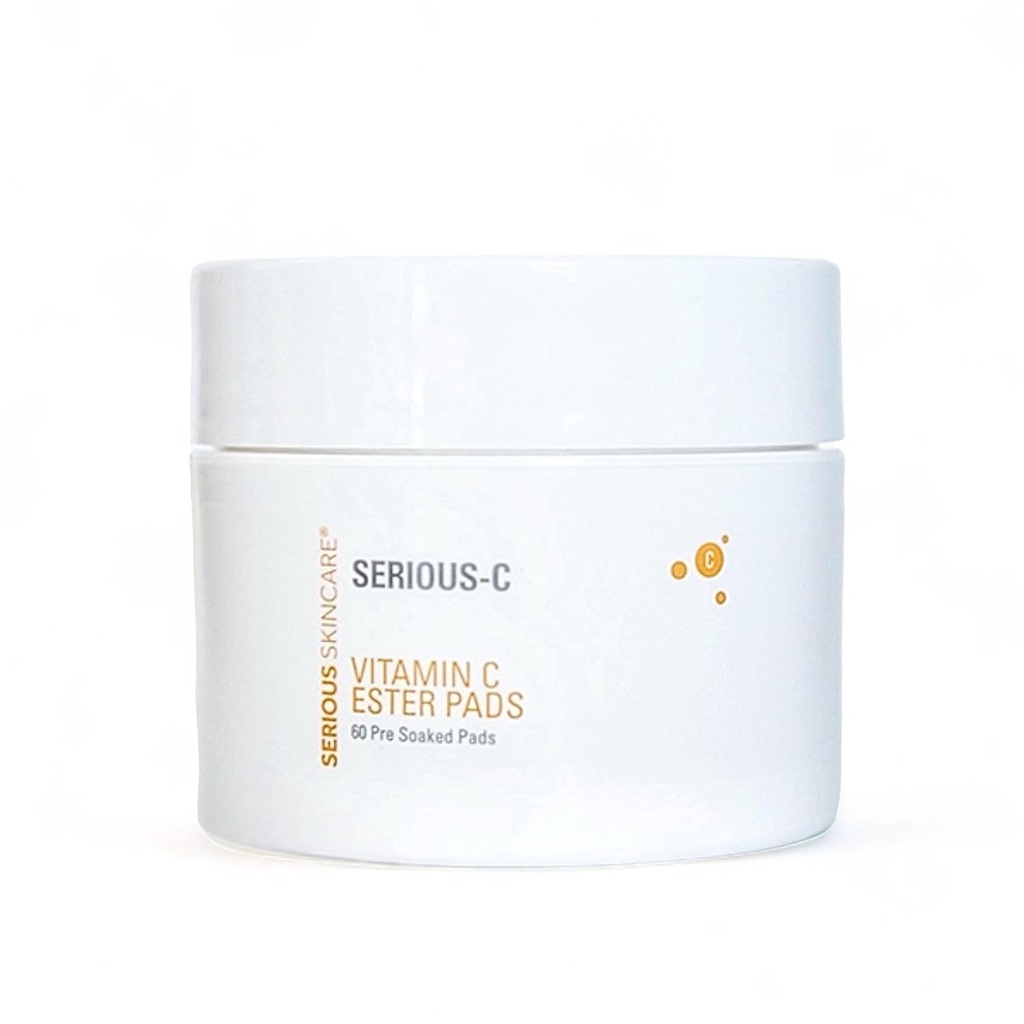 Soins de la peau graves - Plaquettes d'ester de vitamine C - Acide hyaluronique - Traitement du visage anti-âge pour une peau radiante plus lisse - Extraits de fruits et de canne à sucre - Disque facial pré-soufflé - 60 Compte (1pack)