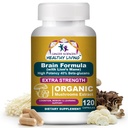 Cancer Sciences Cerveau Suppléments pour mémoire et focus - 1500mg Supplément de champignons pour adultes et aînés - Haute puissance 40% Beta-Glucans pour immunosupport et vitamines, 120 Capsules